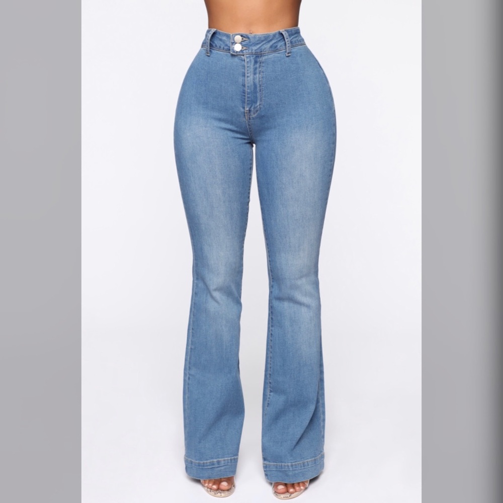 Paige High Rise Flare Jean - Light Blue Wash